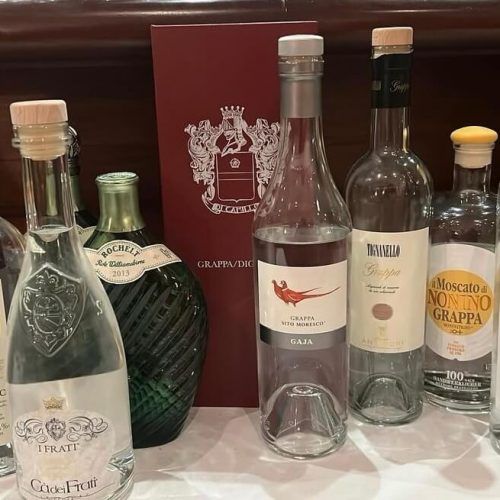 Grappa im traditionellen italienischen Restaurant Bei Peppino in Würzburg